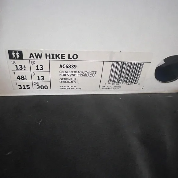 Nib Alexander wang adidas hike lo size 13